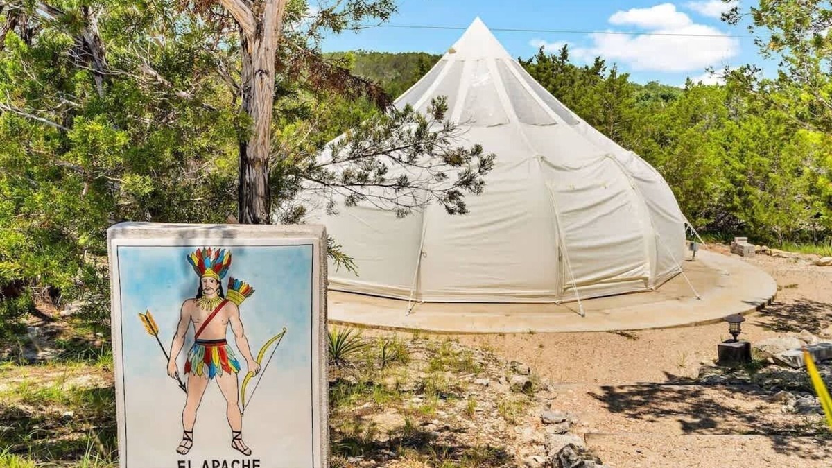 Dripping Springs RV Rental | El Apache | Stargazer Tent + AC, Fire Pit & Pool