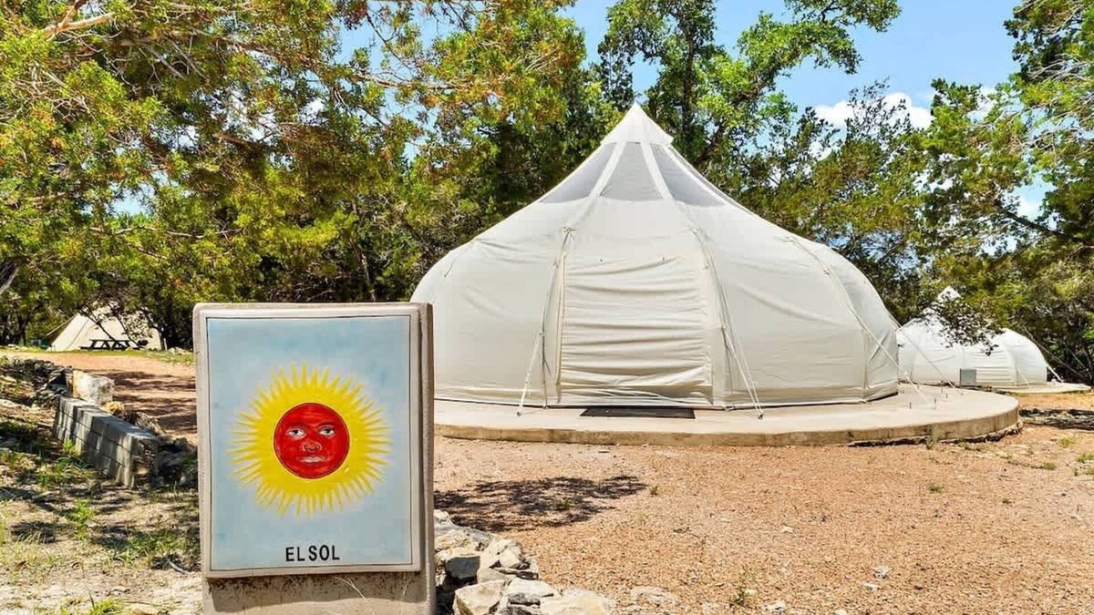 Dripping Springs RV Rental | El Sol | Stargazer Tent | Pet-Friendly Pool Access