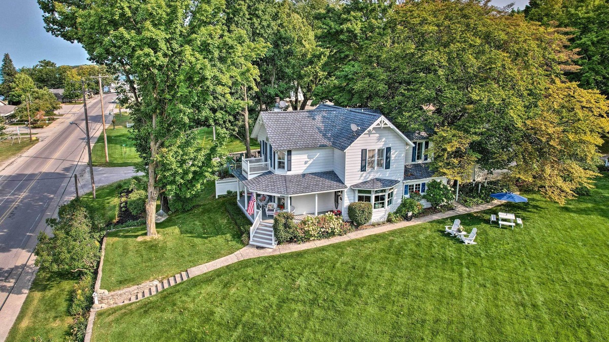 Alden House | Elegant 1905 Home: Steps to Torch Lake & Dtwn