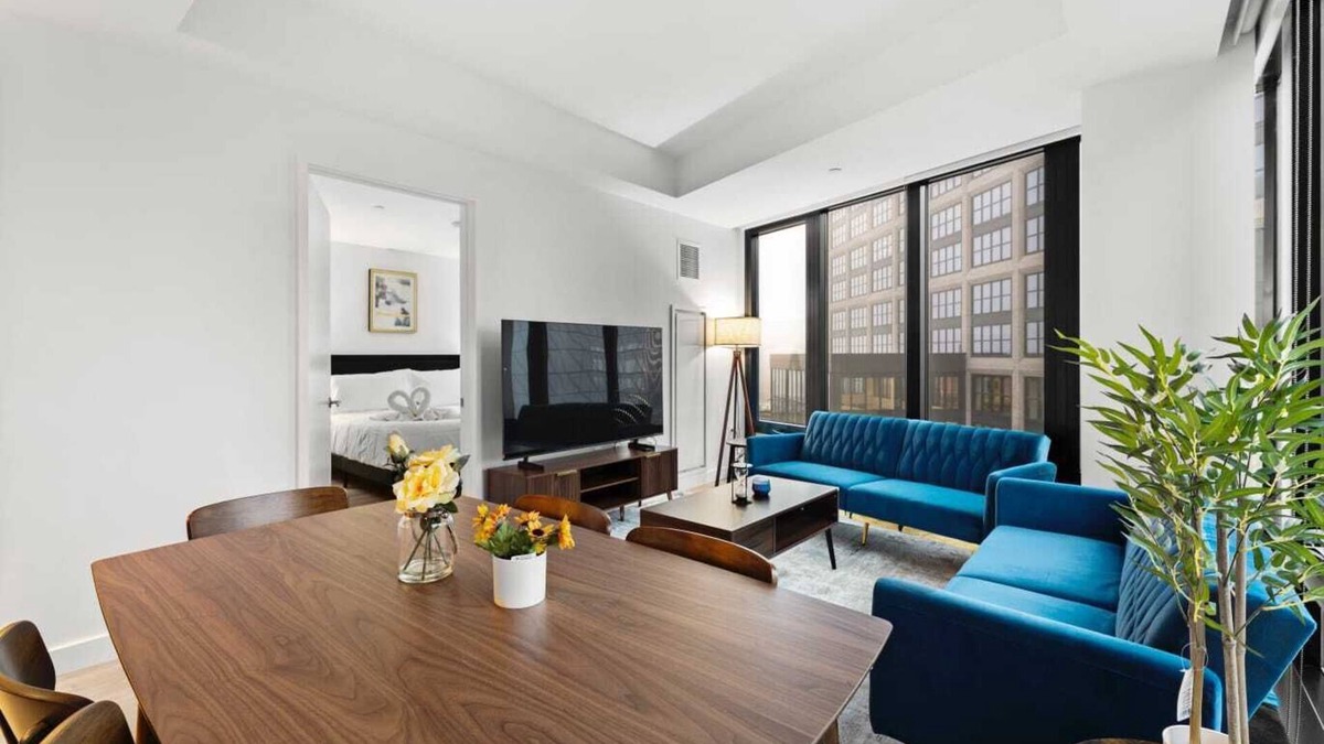 Fort Point Apartment | Elegant 3BR 2BA Condo Seaport Boston.