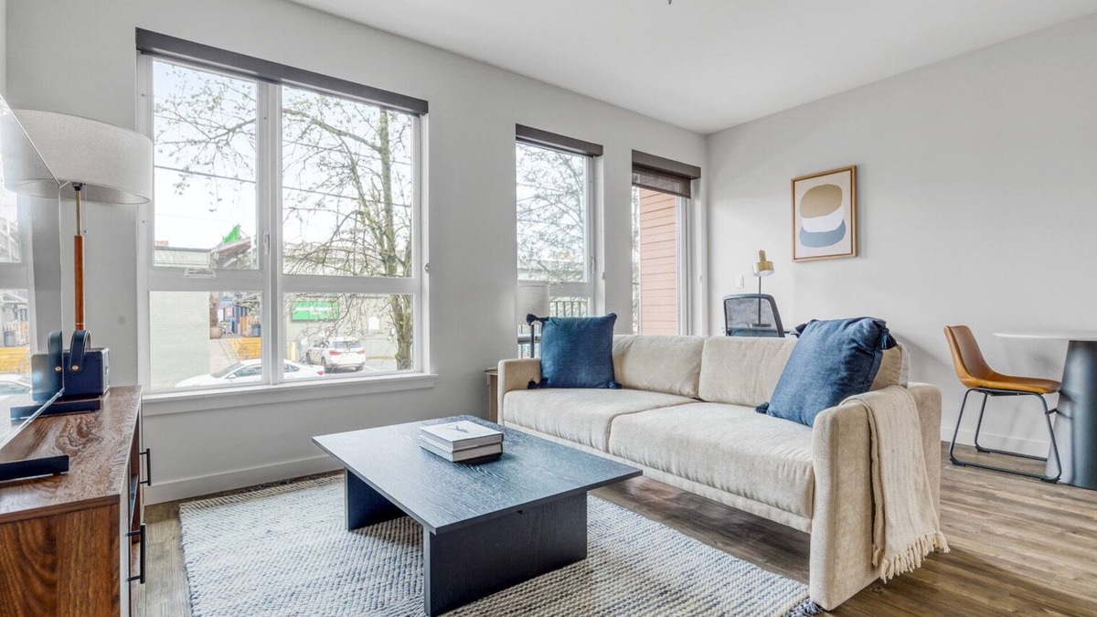 West Woodland Apartment | Elegant Ballard 1BR w/BBQ, Lounge & W/D, onsite retail, by Blueground