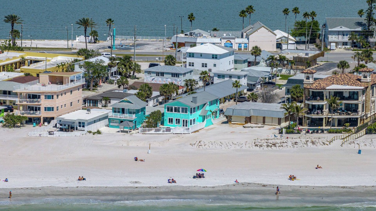 Redington Shores House | Elegant Beachfront Home w/Private Pool & Parking