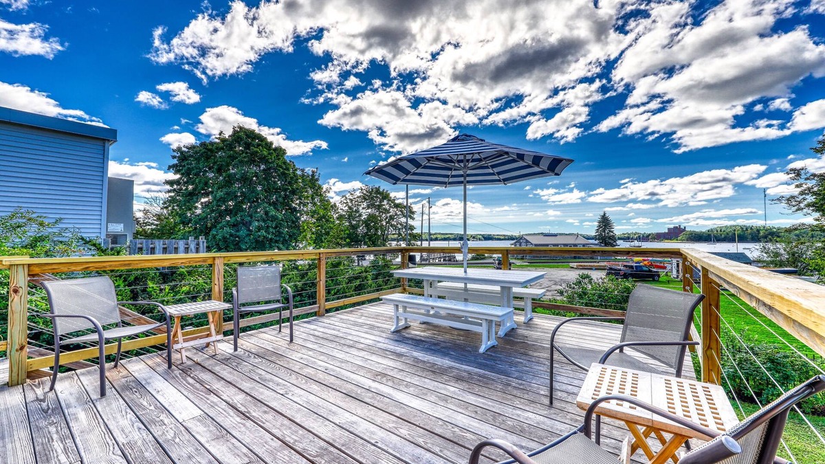 Wiscasset House | Elegant home right in town with gorgeous water view, deck & interior