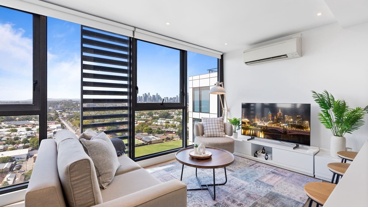 Flemington Apartment | Elegant Inner-West 2-Bed with City Views & Pool
