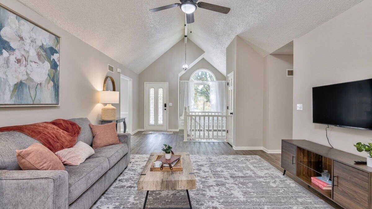 Riverside House | Elegant Sun-filled Home by Bike Trails w/Balcony!