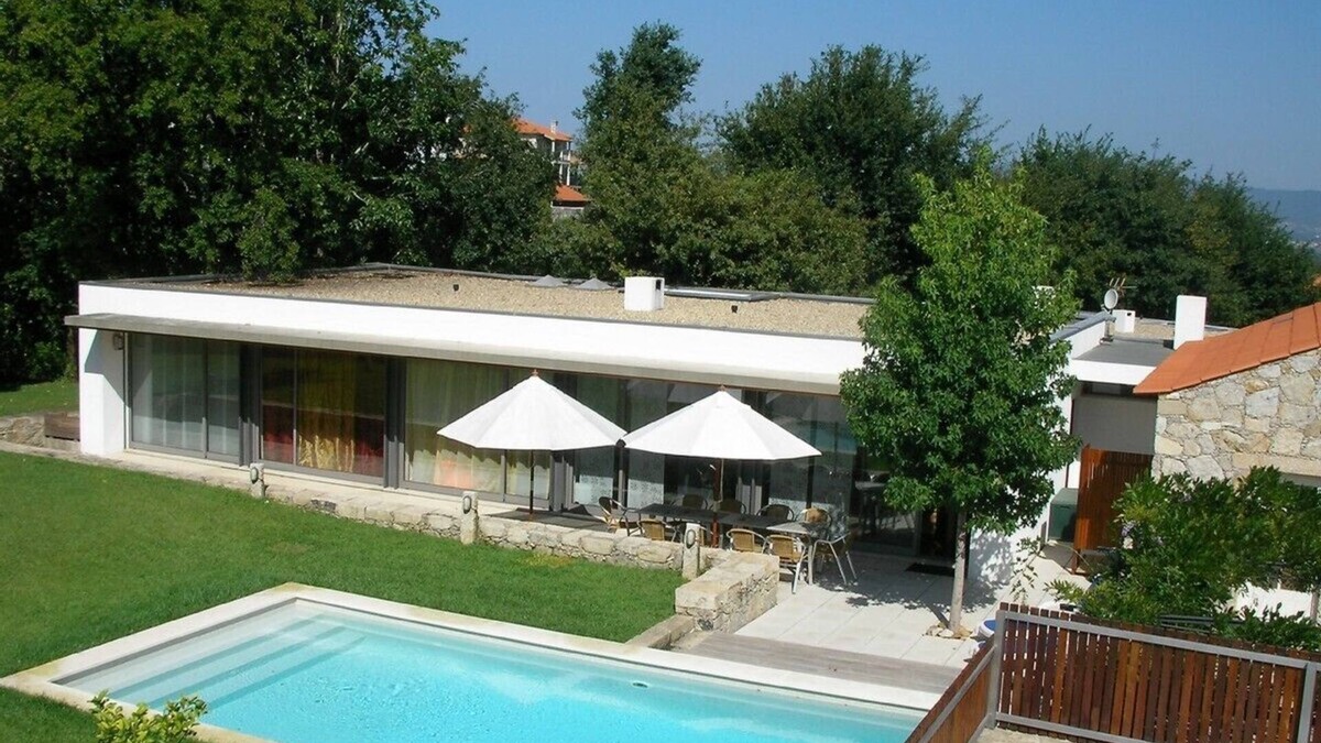 Vilarelho Villa | Elegant Villa, Caminha. Pool & large garden. Near market towns & beaches.