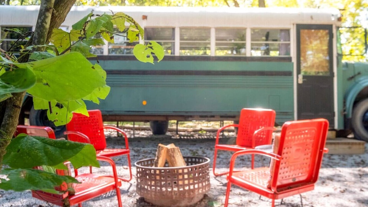 Newnata Cabin | Emerald Gypsy Skoolie. a Quirky Chic School Bus