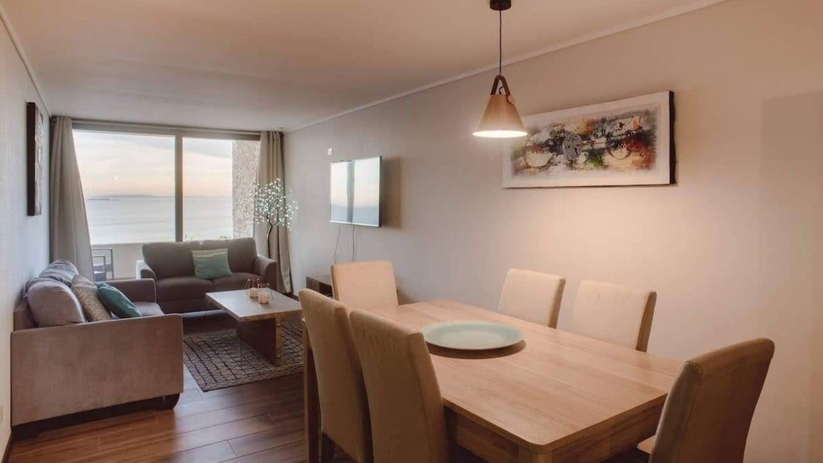 Concon Apartment | Enchanting Concón 2BR - Private Roof & Ocean View