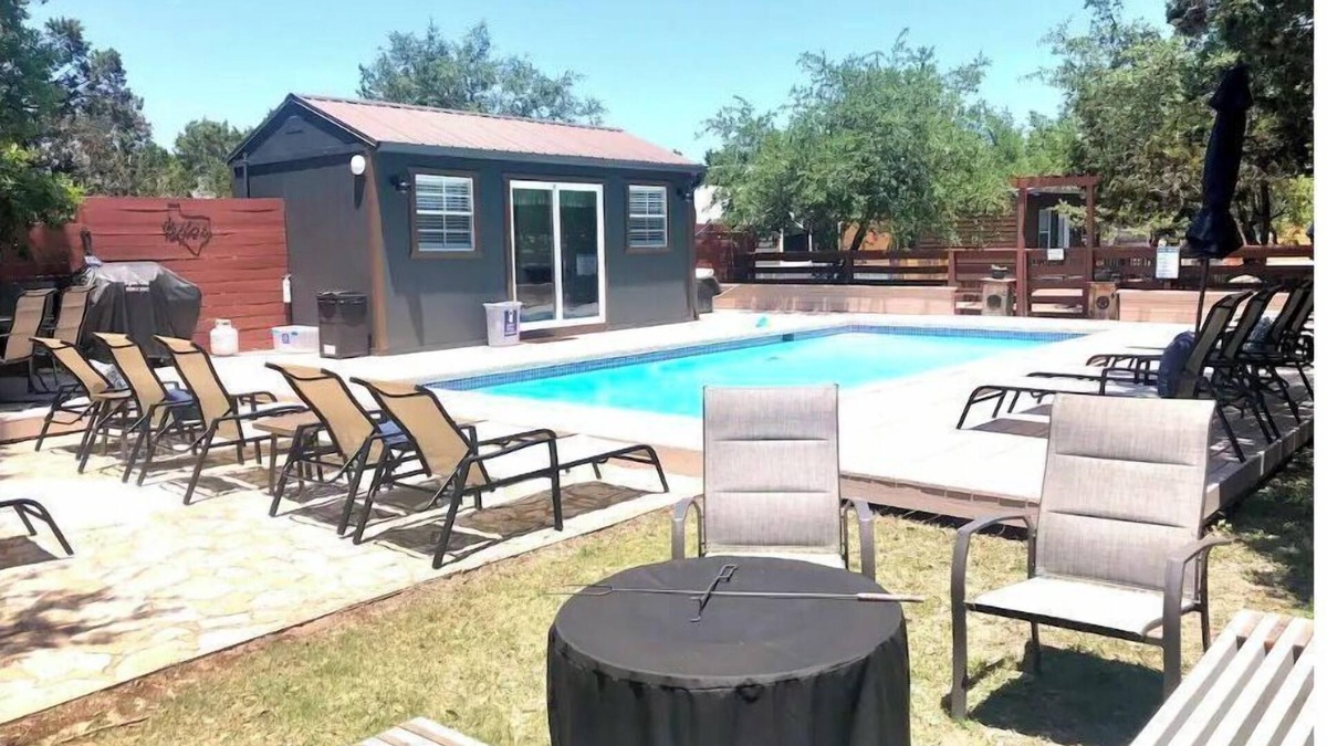 Austin Cabin | Entire boutique resort! 9 cabins on 2 gated acres with pool!