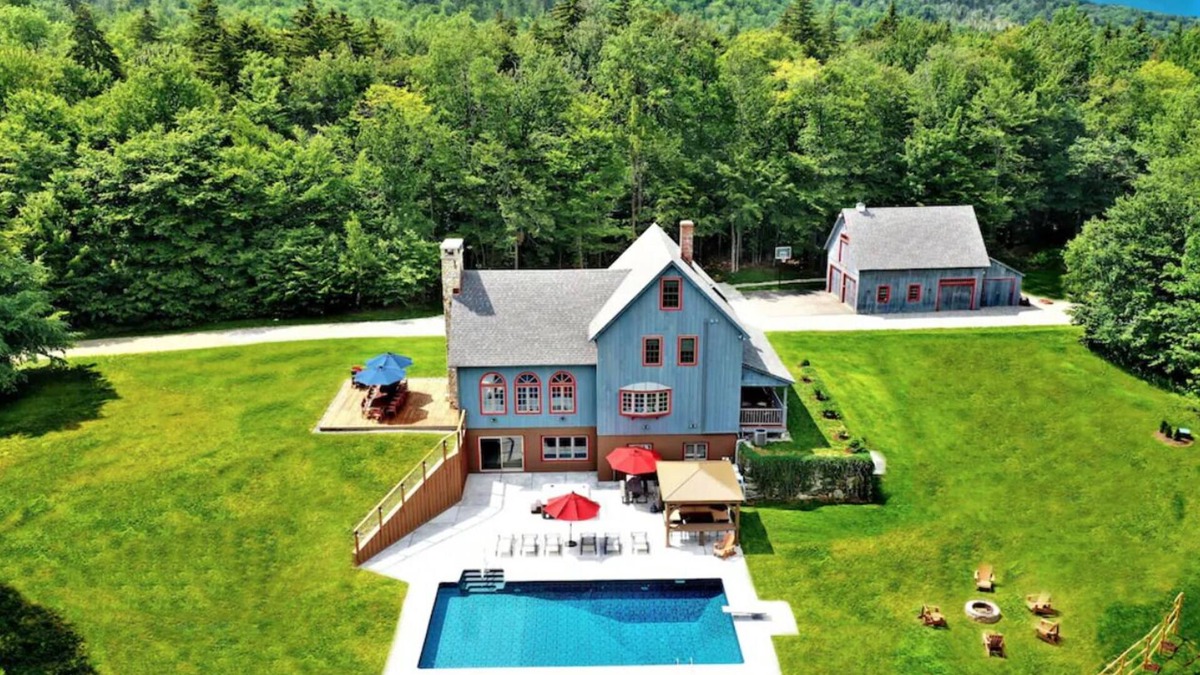 West Townshend House | Escape in Rural Vermont! 2 Homes SaunaPool, Hot Tub, Game House Mountain Views.