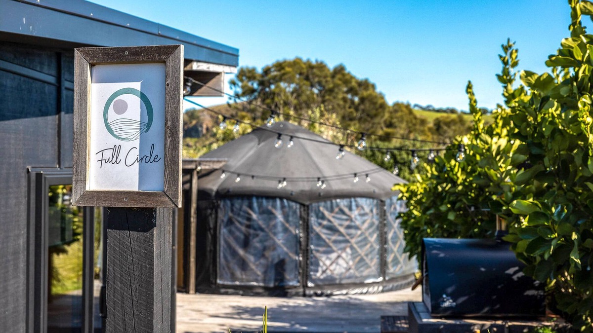 Onetangi RV Rental | Escape to Obsidian Yurts, situated between Obsidian and Casita Miro vineyards.