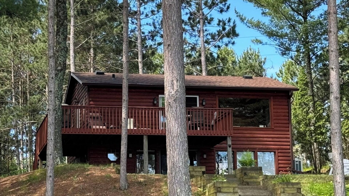 Spooner Cabin | Escape to the Lake - Rustic 3-bedroom log-sided cabin nestled amongst the pines