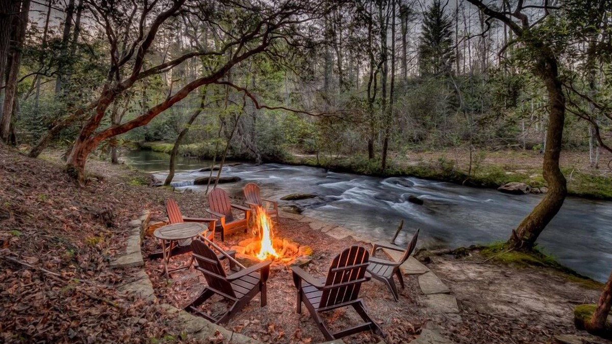 Cashes Valley Cabin | Escape to Water Dance - Riverfront Fire Pit | Hot Tub | Foosball