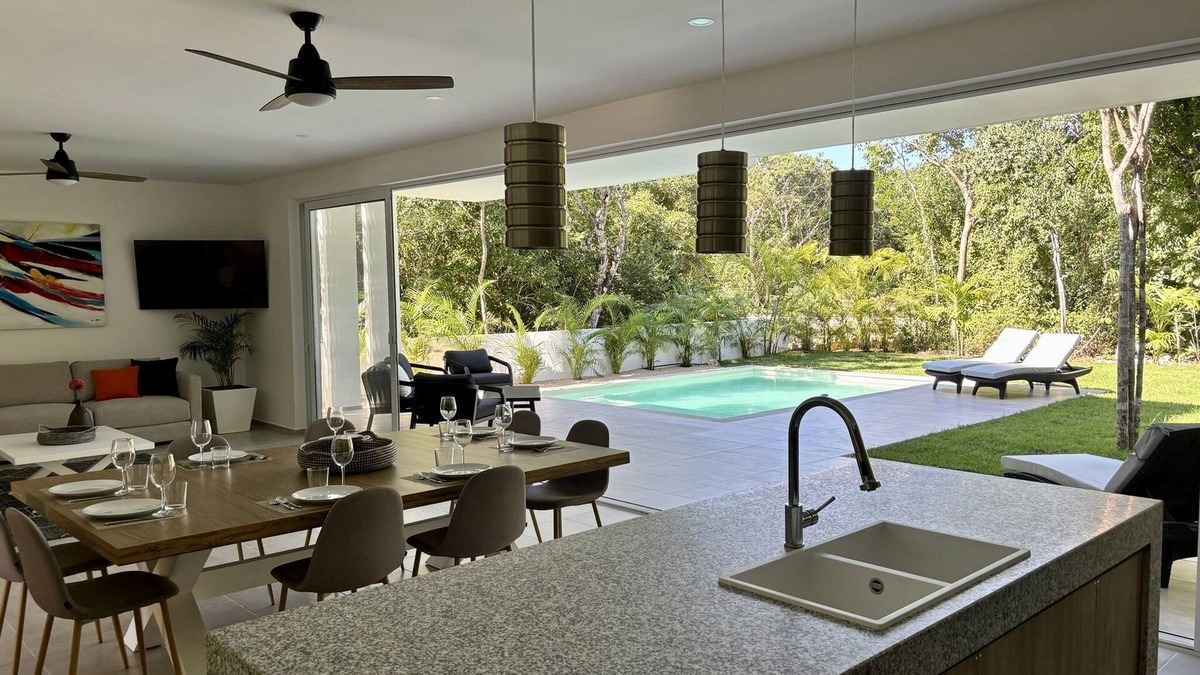 Tankah Villa | Estrella del Mar near XPU-HA new Villa in jungle beach club included
