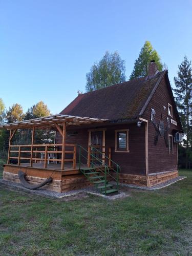 Rydzewo House | Etno Baza - Domek pod lasem przy jeziorze na Mazurach