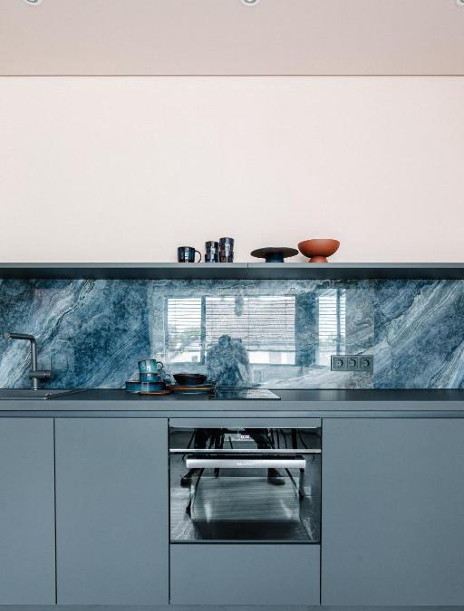 Eschollbrucken Apartment | Exklusive Design Appartement Deep Blue Neubau
