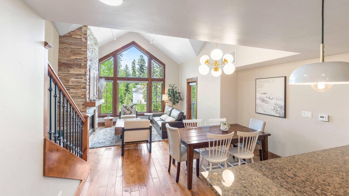 Tamarack Condo | Expansive 2 BR Condo with Fireplace and Patio
