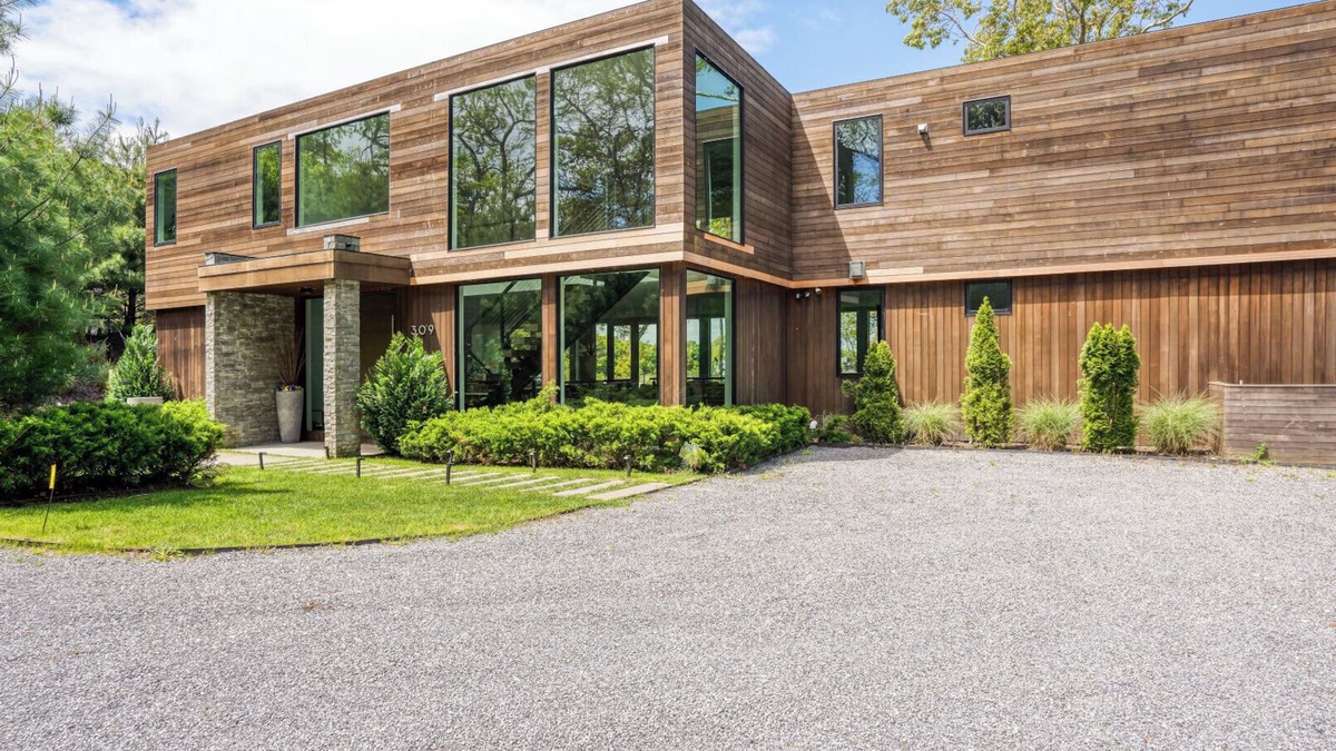 North Sea House | Expansive Southampton Home with Harbor Water Views, Private Pool, Modern.