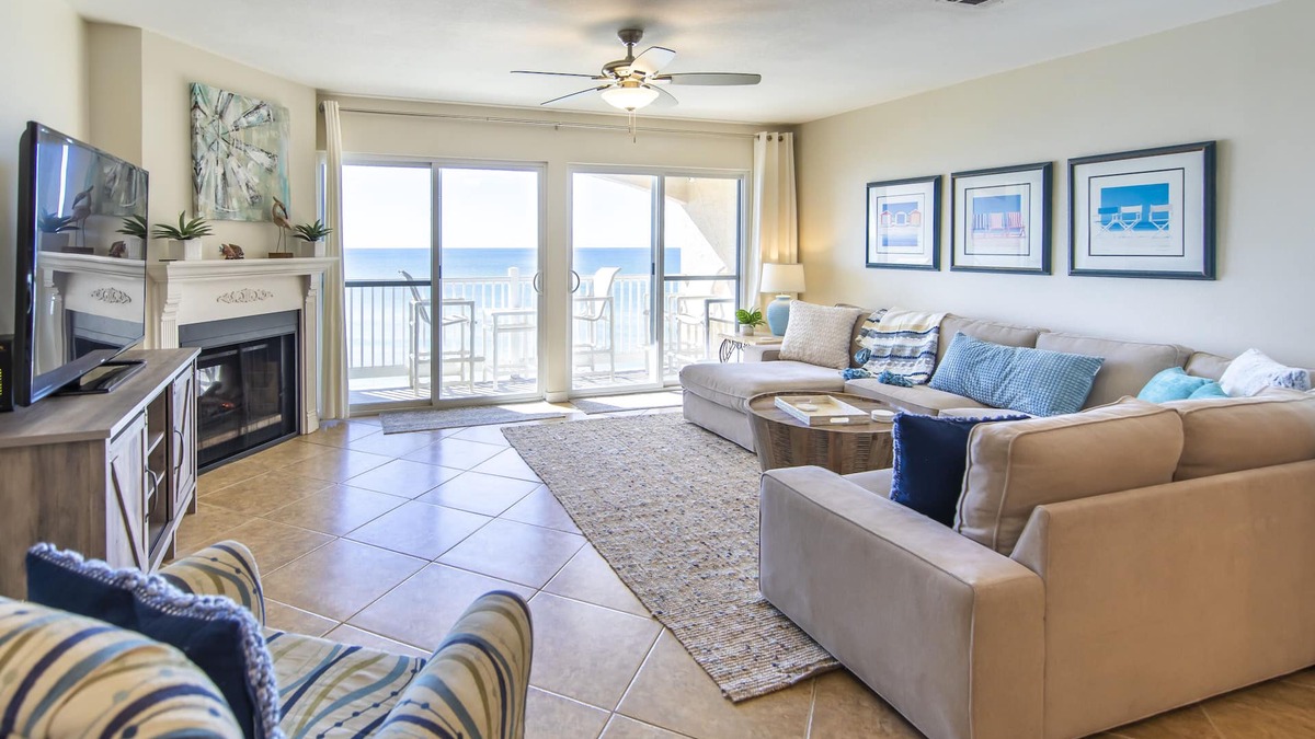Seacrest Condo | Expansive view of gulf from 2 balconies on private beach - steps from the sand!