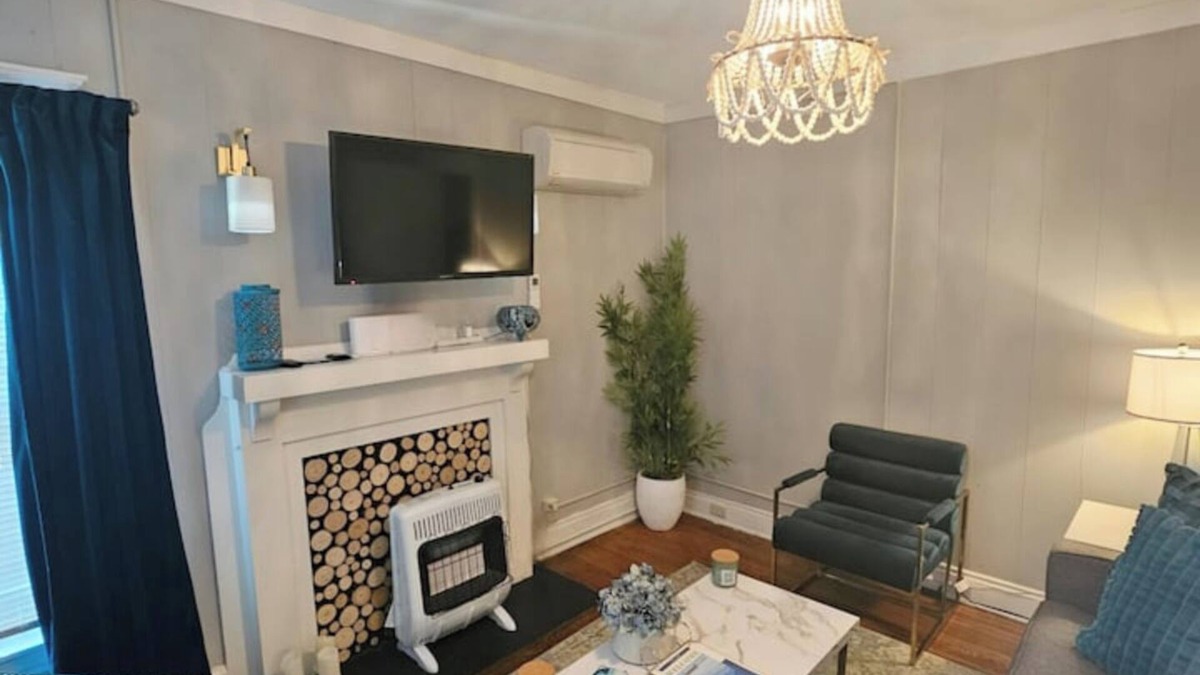 Huntington Apartment | Exposed Brick by Uni,Arena,Hosp+Towel Warmer,Robes