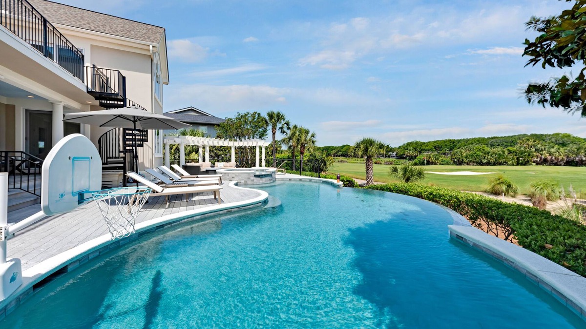 Seabrook Island House | Fabulous Infinity Pool! Golf & Ocean Views! Beautiful home - walk to beach! Amenity Cards!