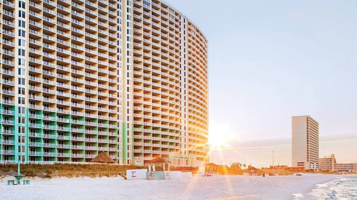 Panama City Beach Condo | Family Friendly 2 BR 2 Bath Kitchen & Balcony Condo On the Gulf Views And Beach