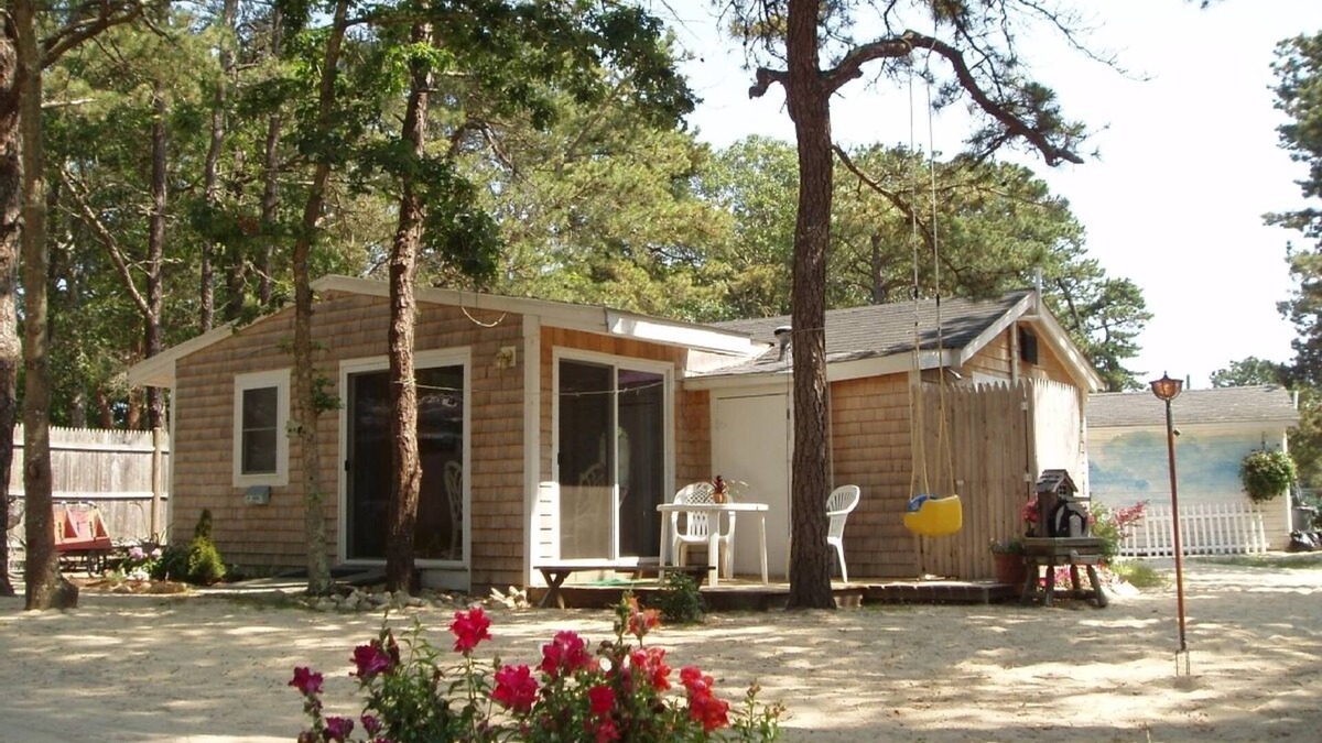Bass River Cabin | Family Friendly Rental w/heated pool, 1 mile to Ocean, 2BR w Kitchen/Grill