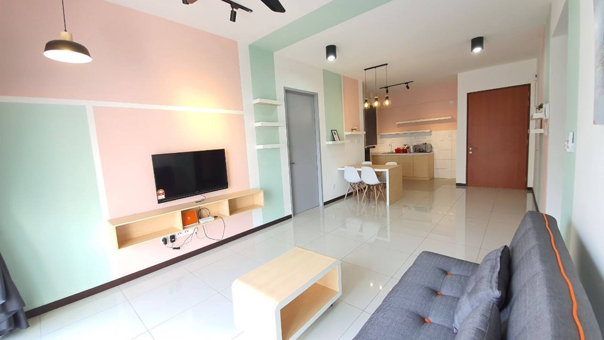 Kampung Bagan Dalam Condo | ❤️ Family & Group | Superb Poolview | PG Sentral #8pax ❤️