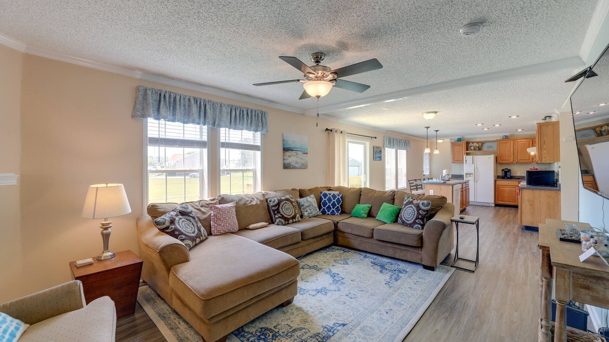 Carteret County House | Family Home + Fire Pit & Deck, 11 Miles to Beach!