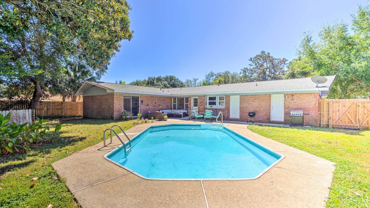 Fort Walton Beach House | Family Home w/Private Pool & Fenced Yard!