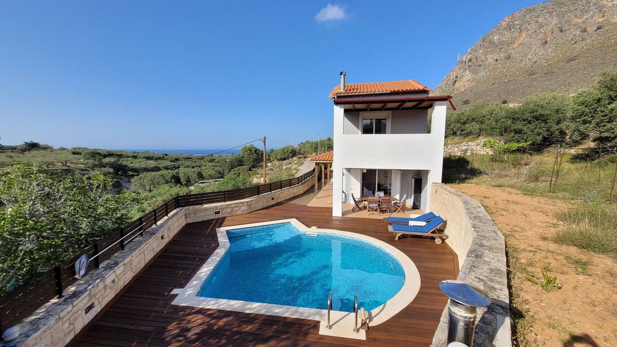 Gouvai Villa | Fantastic Villa With Private Pool, Sea, Mountain & Village Views, Ideal Location