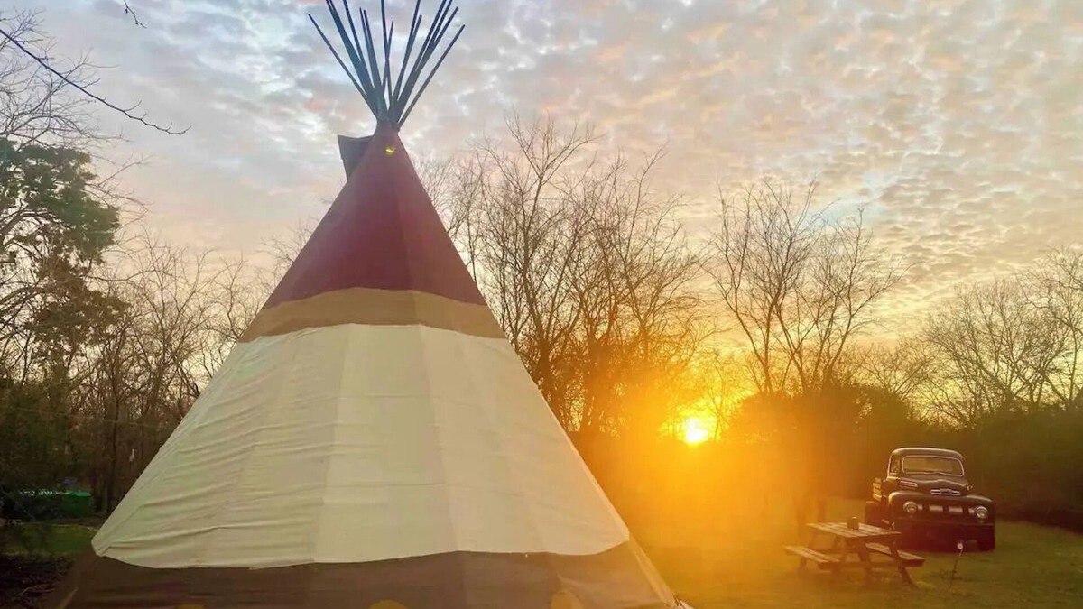 Denton Other | Farm tipi with Sauna and secret solar garden