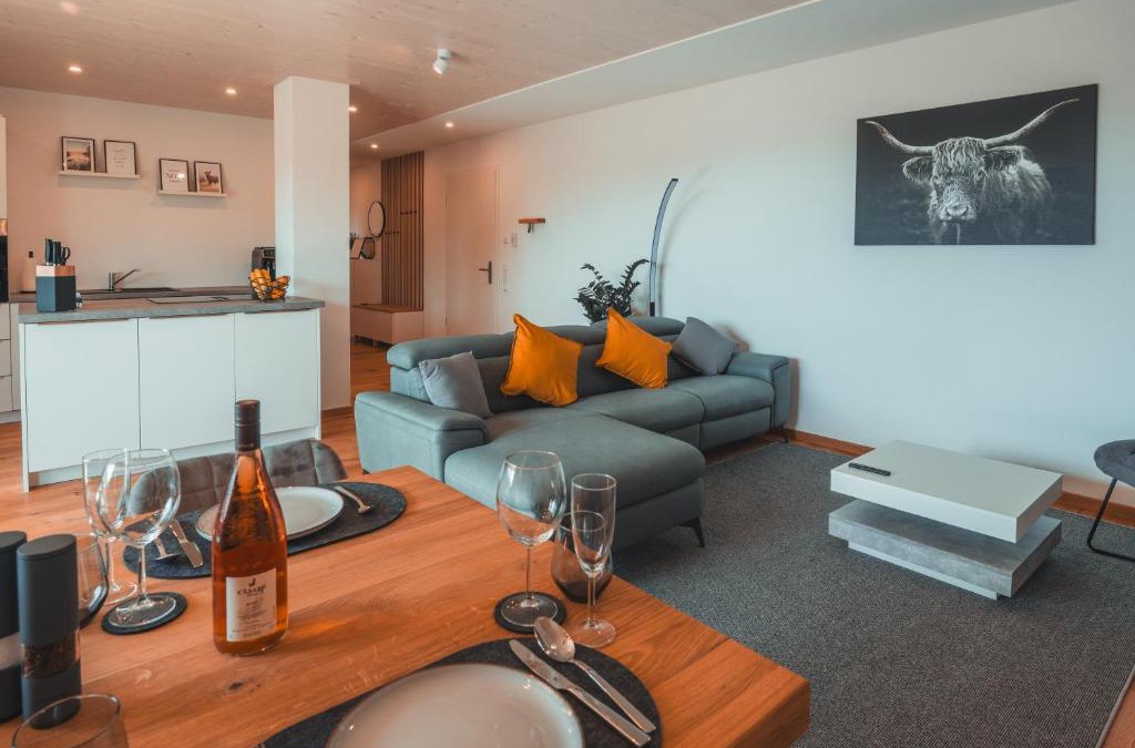 Uehlingen-Birkendorf Apartment | Ferienwohnung Steinablick mit großem Balkon & Garage