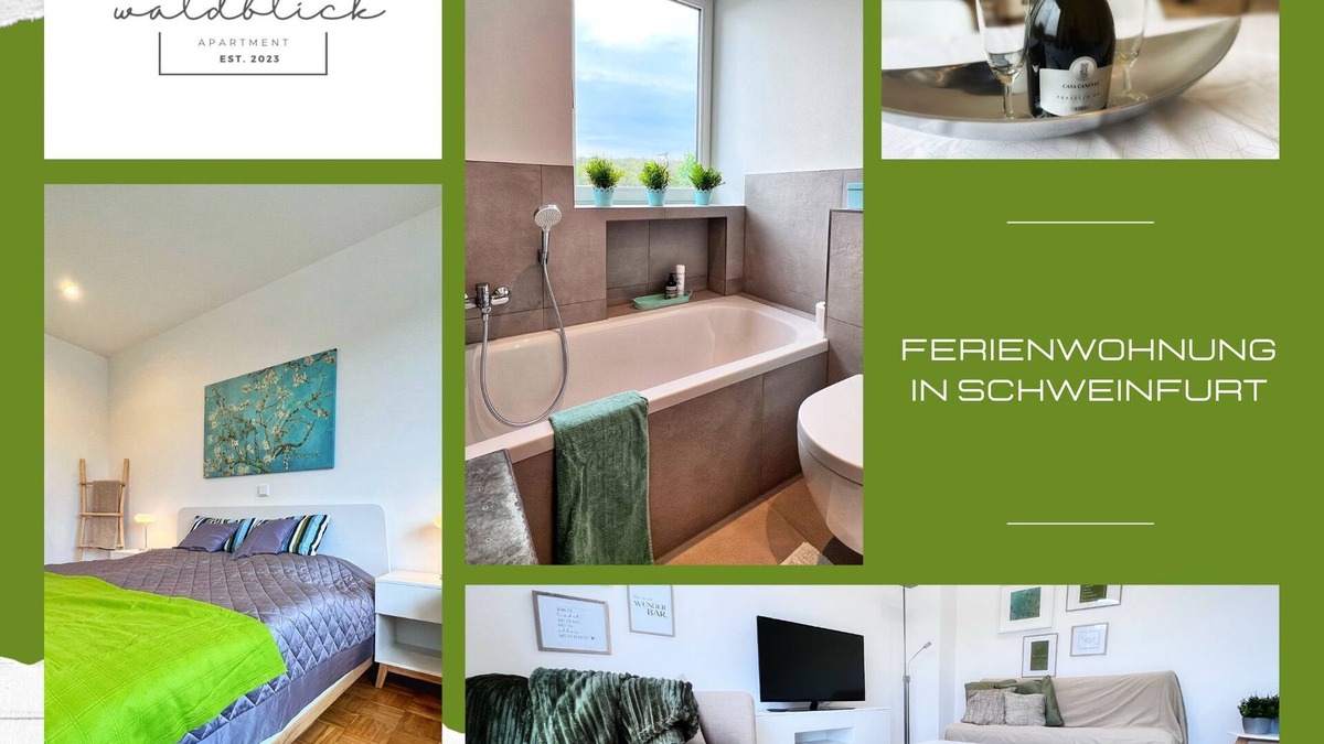 Schweinfurt Apartment | Ferienwohnung Waldblick Schweinfurt mit Terrasse