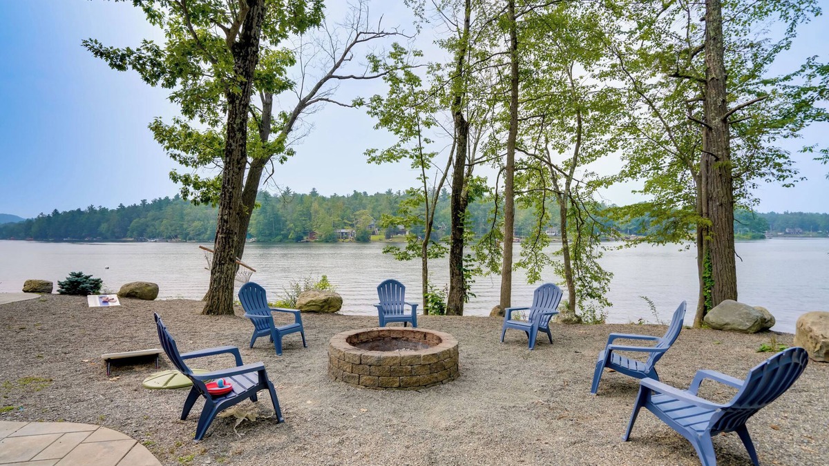 Averill Park House | Fire Pit + Views: Crooked Lake Group Getaway!
