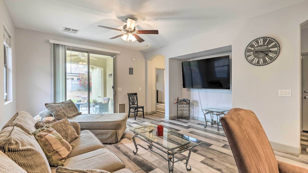 Marley Park Cottage | Fire Table, Grill: Surprise Cottage w/Pool Access