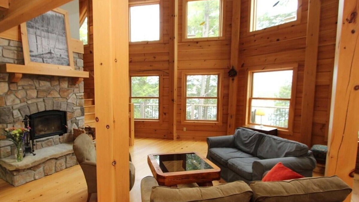 Marmora and Lake Cottage | Firefly Lodge - remote BOAT-ACCESS waterfront log home