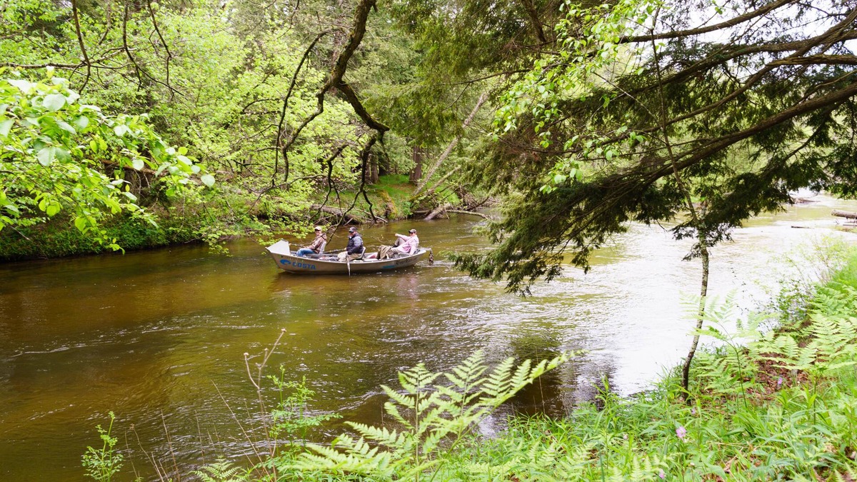 Branch Cabin | Fish & Kayak the Pere Marquette River from this Cozy Cabin on the River Bank