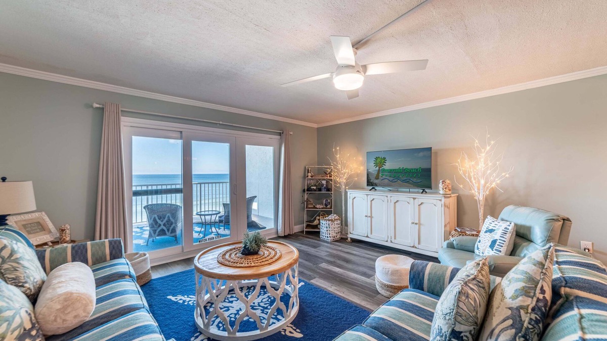 Thomas Drive Condo | Flip Flops & Sunsets Mariner West 605-Beachfront-1bd-2ba! Very Private Oceanfront Balcony