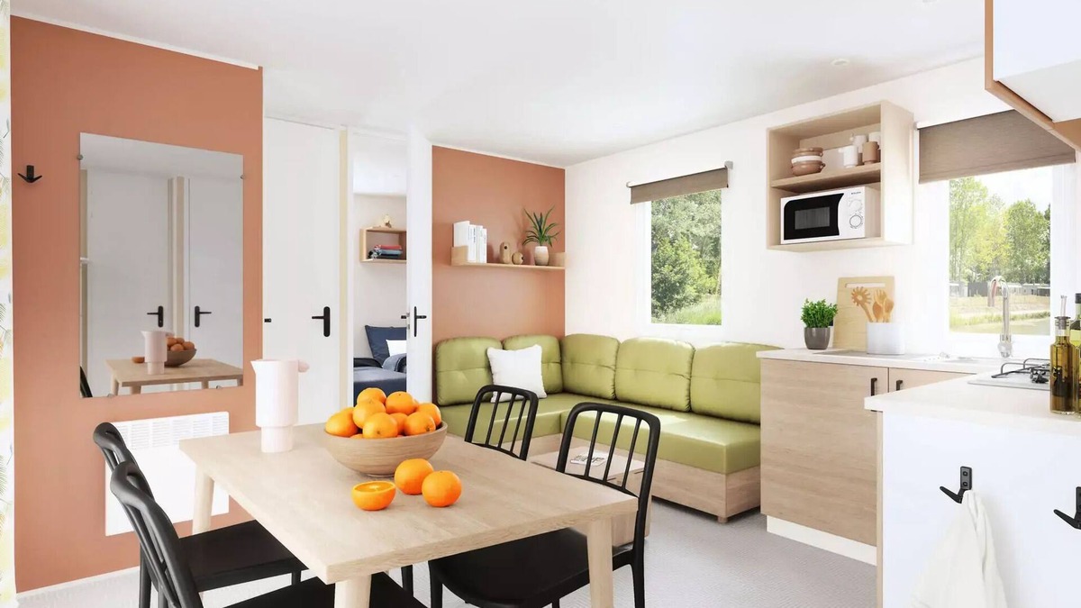 LʼAiguillon-sur-Mer House | Flower Camping Le Pré des Sables * - Mobile home Comfort 34m2 3 bedrooms + TV 6 people