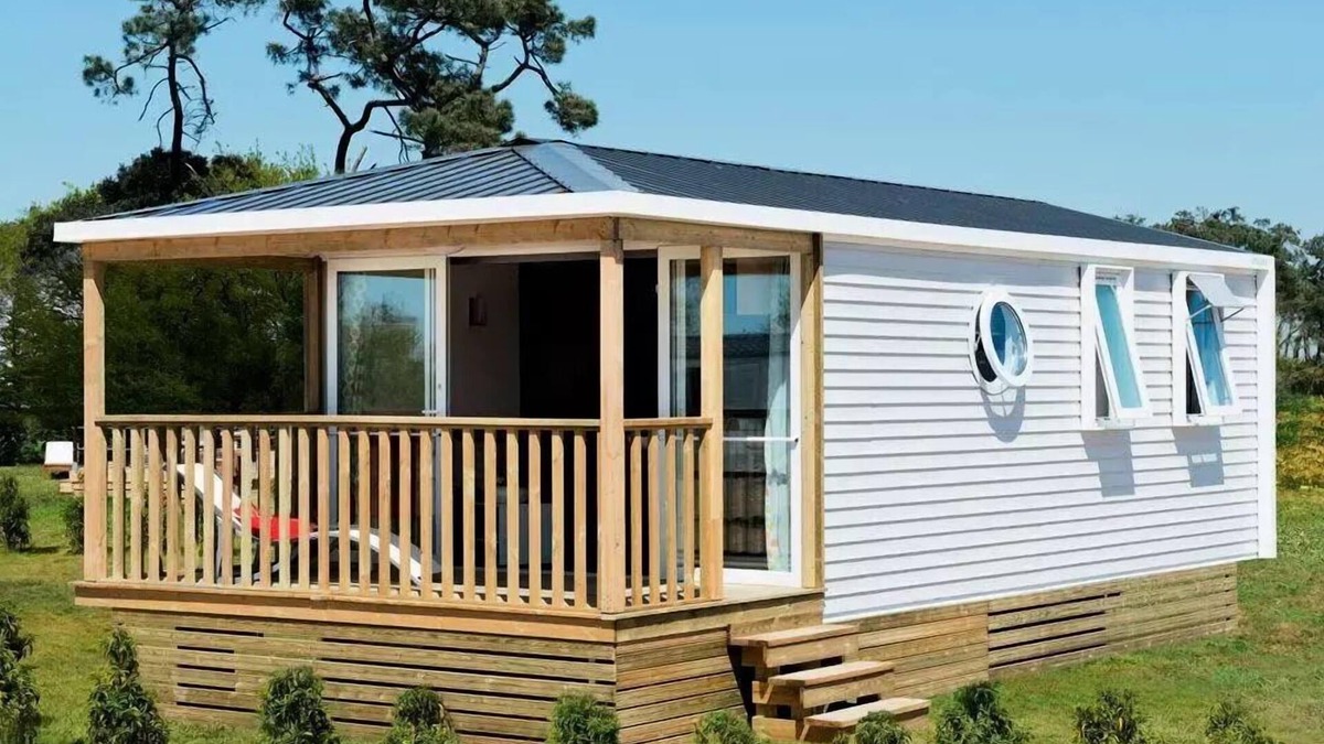 Saint-Aubin-sur-Scie House | Flower Camping Vitamin * - Mobile home Face Comfort 25m2 (2 bedrooms) + TV + Integrated terrace - Arrival Saturday 4 people