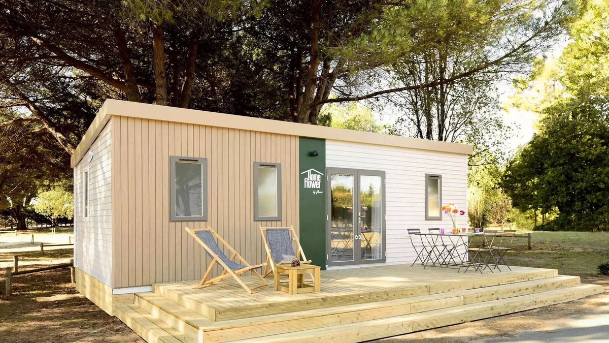Les Andelys House | Flower Camping Ile des Trois Rois * - Homeflower Premium 34m2 3 bedrooms + semi-covered terrace 6 people