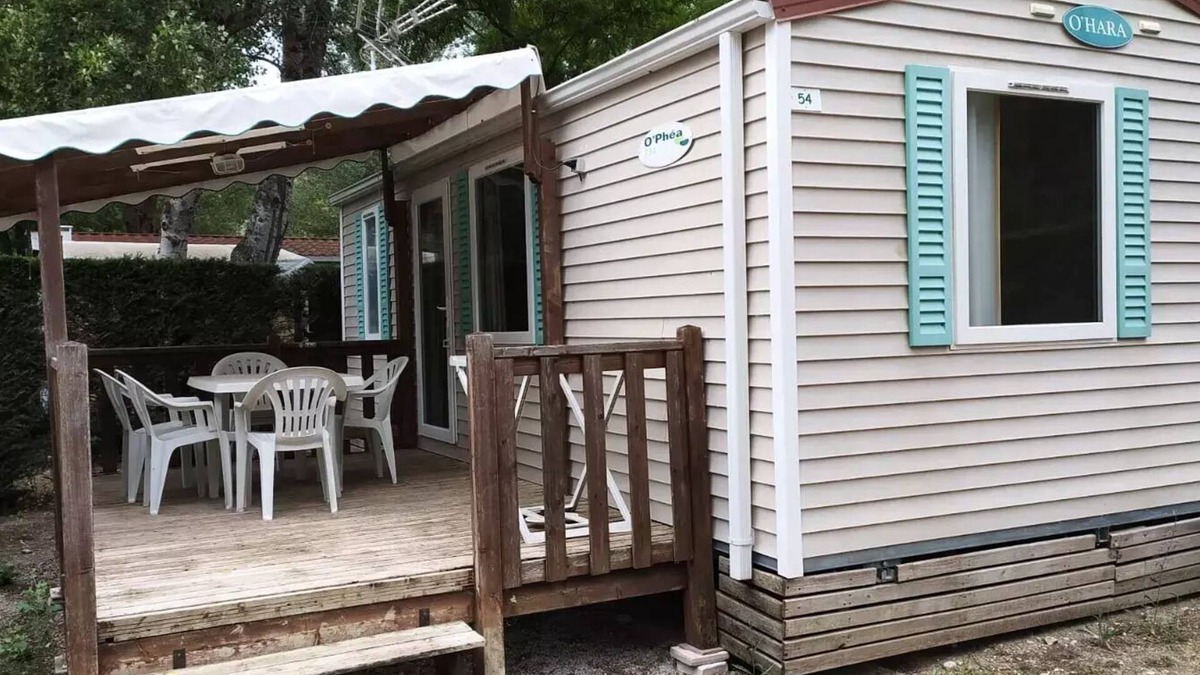 Saint Maime House | Flower Camping La Rivière * - Comfort mobile home 29m² (2 bedrooms) + Covered terrace + Air conditioning 5 people