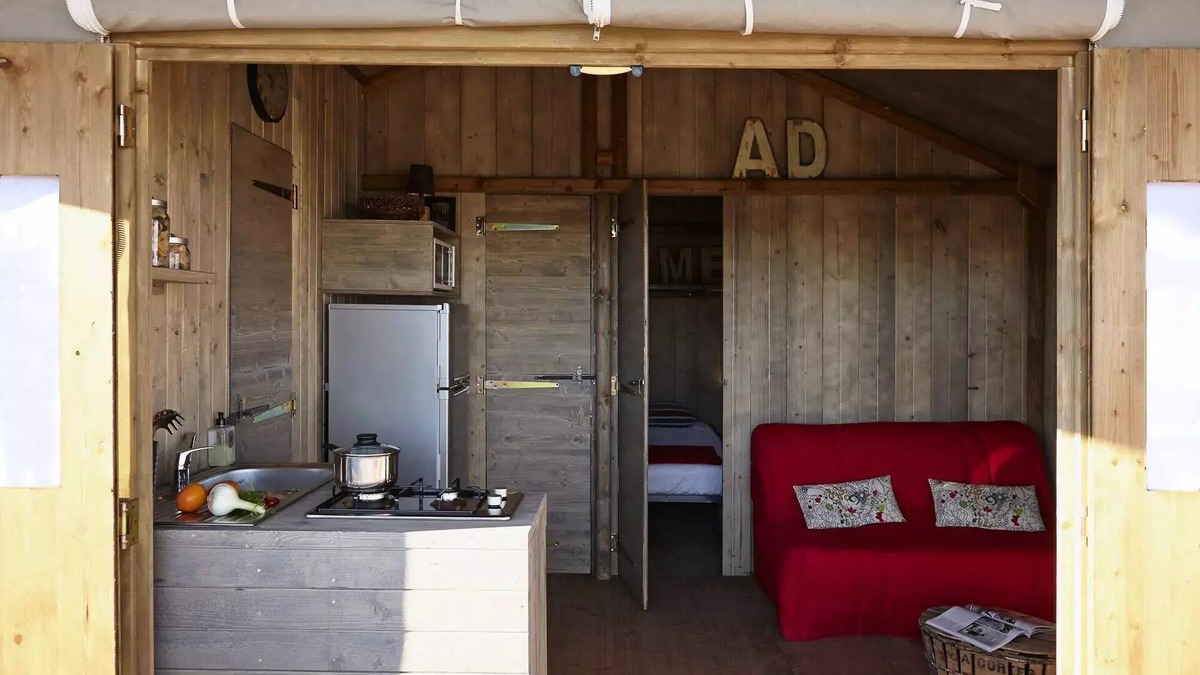 Vannes House | Flower Camping Le Conleau * - Cabane Lodge Bois sur pilingis COMFORT 38m2 (2 bedrooms) including covered terrace of 8m2 4 people