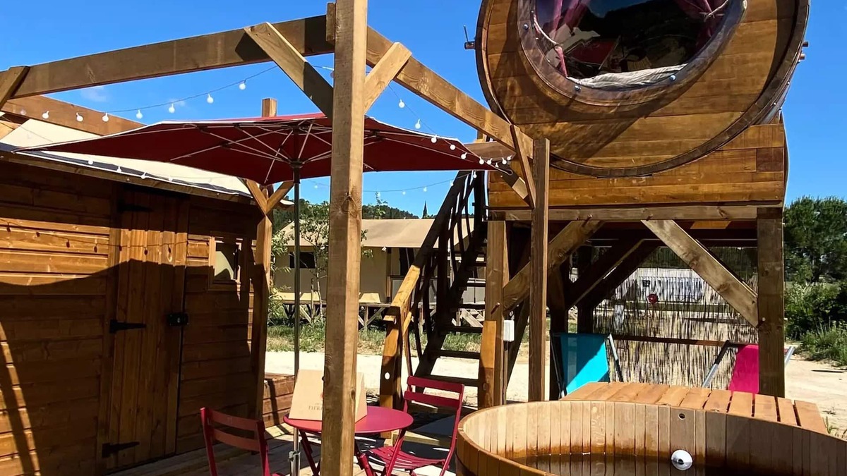 Bize-Minervois House | Flower Camping Olivigne * - Lightning 1 bedroom (Breakfast, bed/house made, basket aperitif) + SPA 2 people