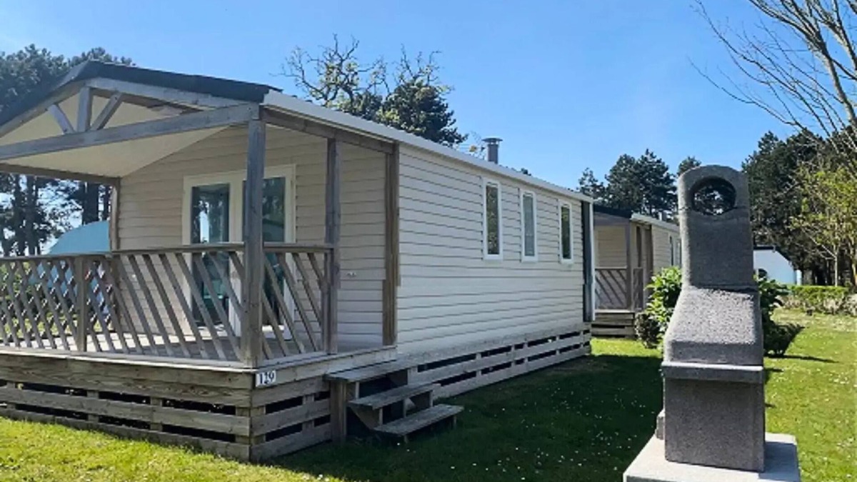 Mers-les-Bains House | Flower Le Domaine du Rompval * - Mobile home Premium 25 m2 including covered terrace - 2 bedrooms +TV + dishwasher + BBQ 4 people