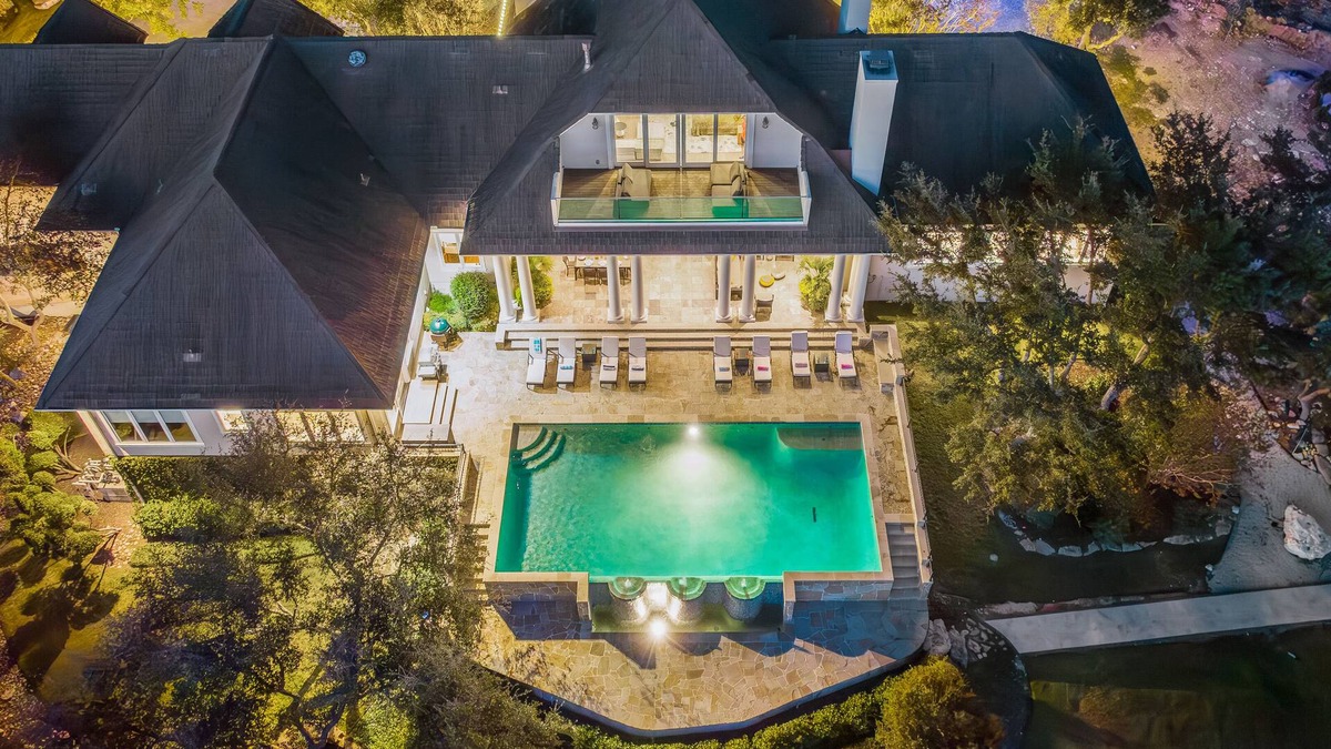 Cross Mountain House | Fortaleza l Luxury 8 BR, 7,000+ sqft Palace on 3 Acres with Pickleball & Basketball Court