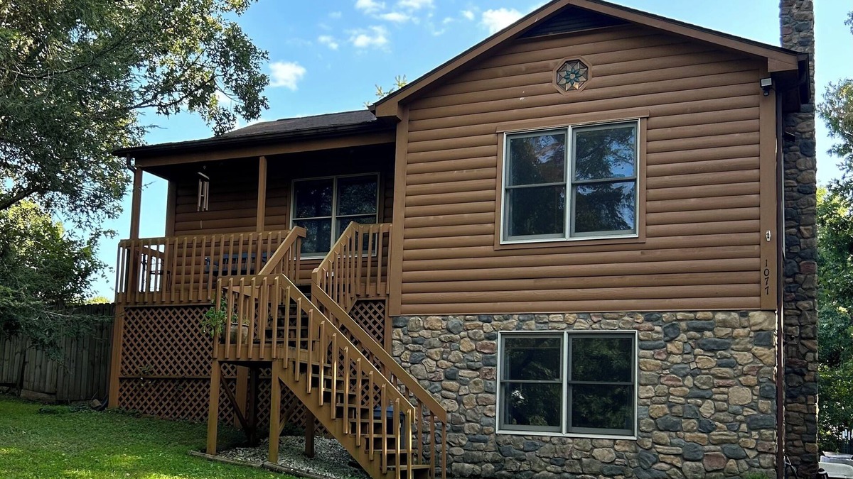 Merrimac Cabin | Four bedroom log cabin, less than 5 miles to Lane Stadium!