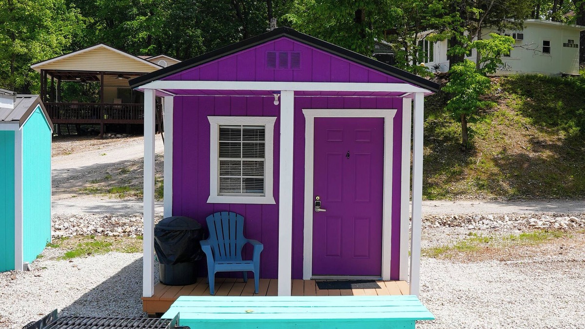 Sunrise Beach Cabin | Franky and Louie's Purple Cabin 4