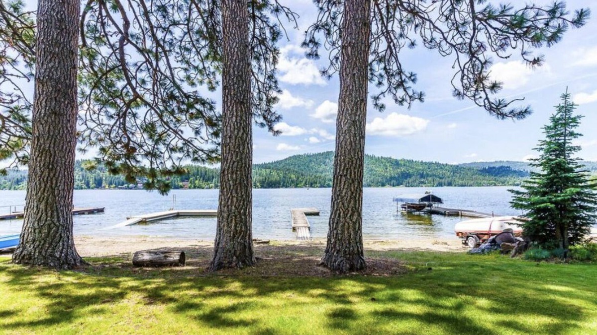 Newman Lake House | Freshly Updated Home on Private Sandy Beach